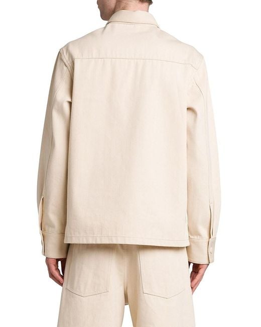 Jil Sander Natural Sea Island Denim Shirt for men