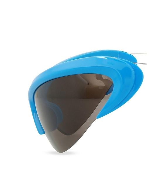 Balenciaga Blue 91mm Shield Sunglasses