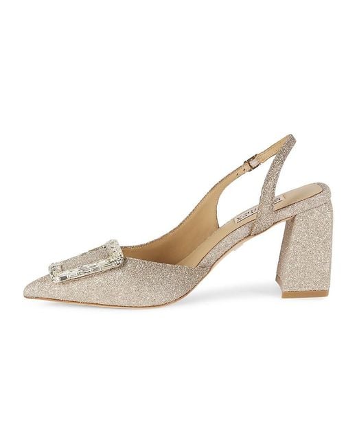 Badgley Mischka Metallic Adaline 75Mm Glitter Pumps