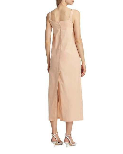 Loulou de Saison Multicolor Makeen Cotton Poplin Sleeveless Midi-Dress