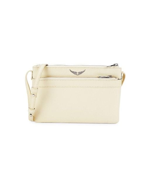 Zadig & Voltaire Natural Stella Wings Leather Crossbody Bag