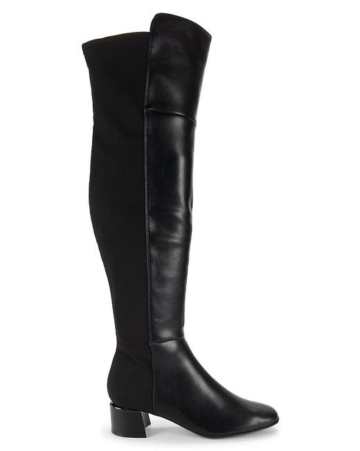 Calvin Klein Black 55Mm Pemmie Square Toe Knee-High Boots