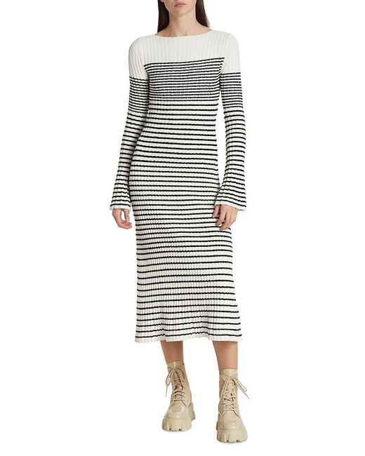 Proenza Schouler Boucl Striped Sweater Dress Lyst UK