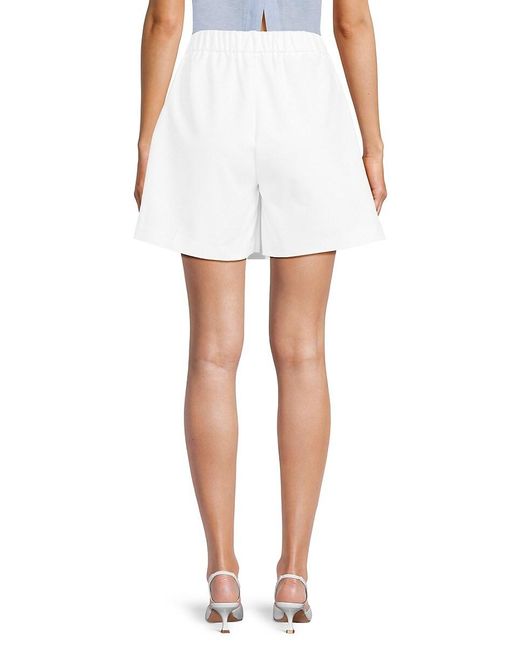 Saks Fifth Avenue White Powerstretch Pleat Skort