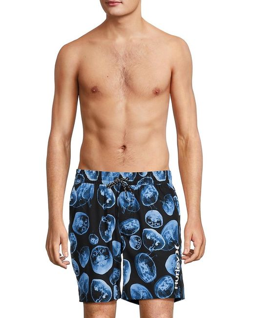 Hurley Jelly Fish Print Swim Shorts in Blue for Men | Lyst Canada