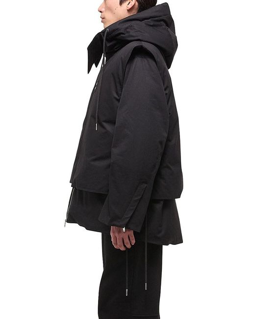 Helmut Lang Black Arctic Double-Layer Puffer Coat for men