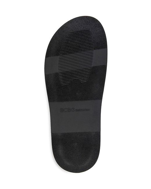 BCBGeneration Black Beena Textured Dual Buckle Sandals