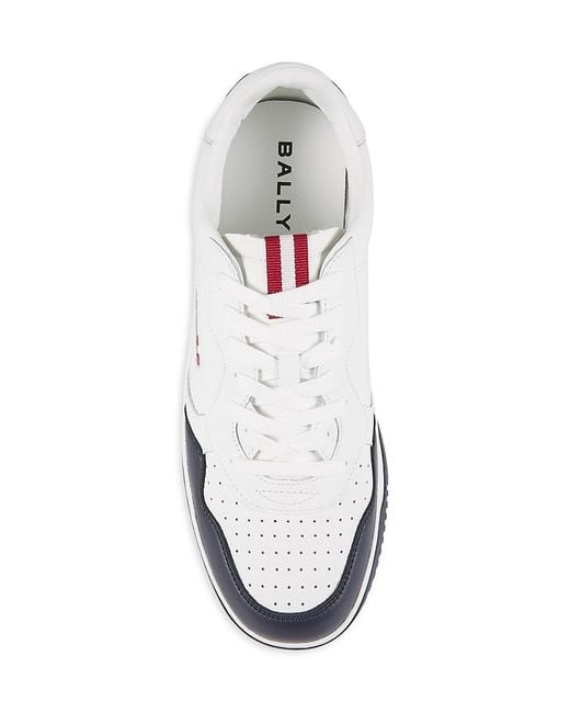 Bally White 40Mm Logo Patch Low-Top Sneakers for men