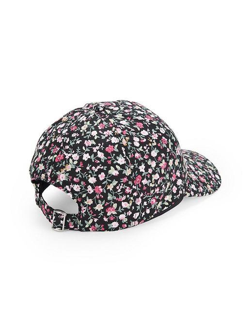 Vince Camuto White Floral Baseball Cap