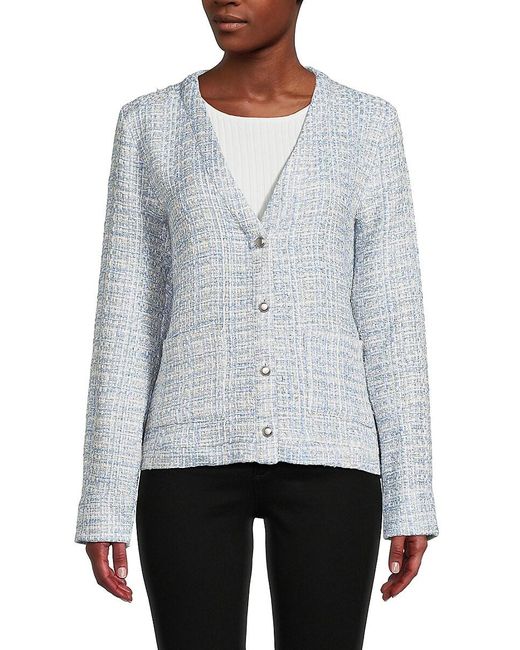 Bobeau Gray Tweed Jacket