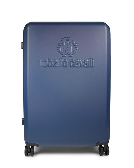 Roberto Cavalli Blue 28 Inch Expandable Hard Case Spinner Suitcase
