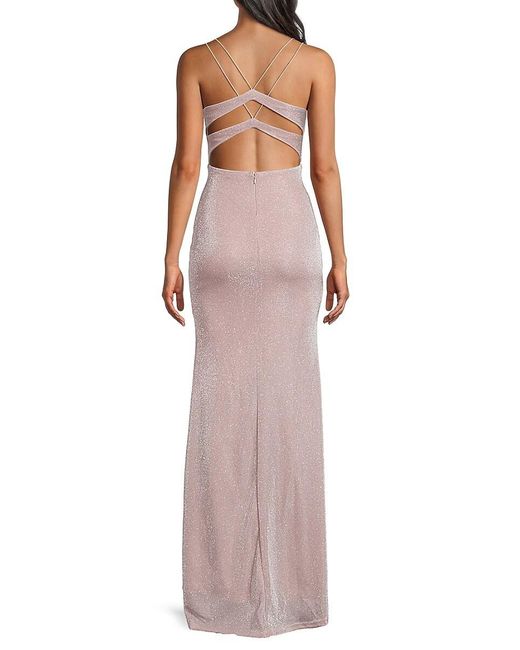 Lulus Pink Toasting The Eve Shimmer Mermaid Gown