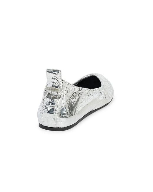 Isabel Marant White Belna Leather Ballet Flats