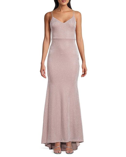 Lulus Pink Toasting The Eve Shimmer Mermaid Gown