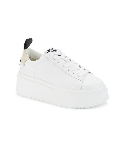 Ash White Move Leather Platform Sneakers