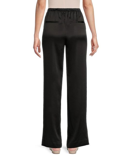 Vince Black Satin Pull-On Pants