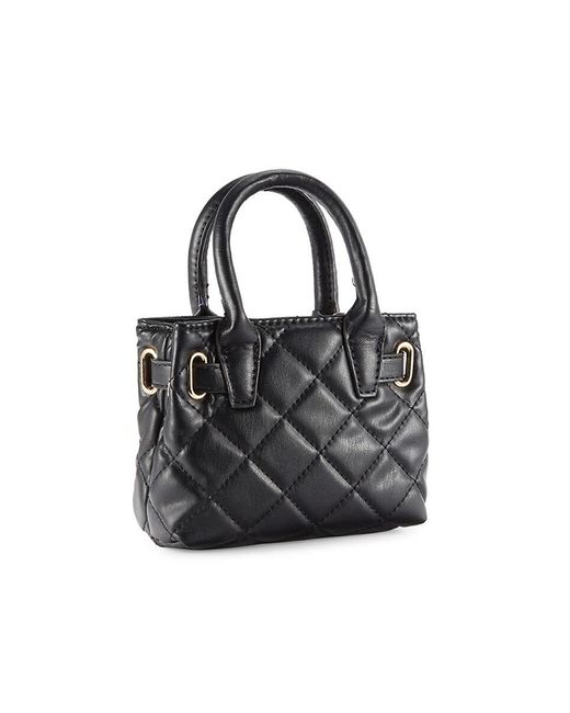 Badgley Mischka Micro Mini Quilted Top Handle Bag in Black Lyst