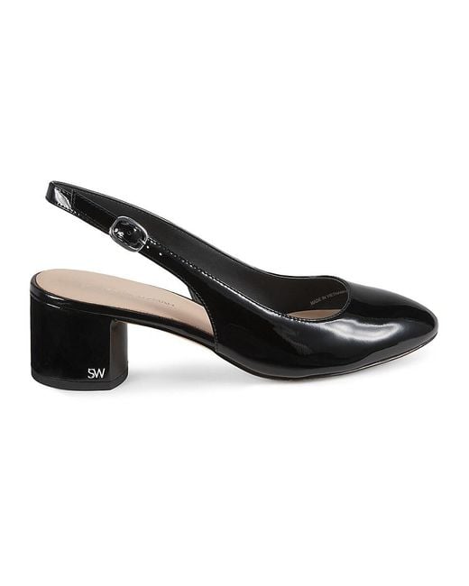 Stuart Weitzman Black 55Mm Patent Leather Pumps