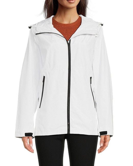 Calvin klein white windbreaker sale