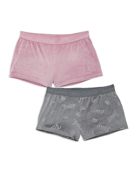 Juicy Couture Pink 2-pack Logo Sleep Shorts