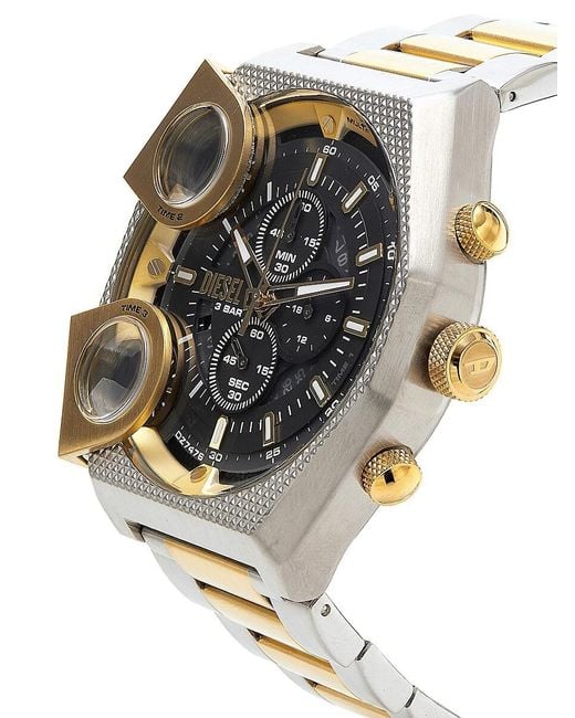DIESEL Metallic Sideshow 51mm Stainless Steel Chronograph Watch for men