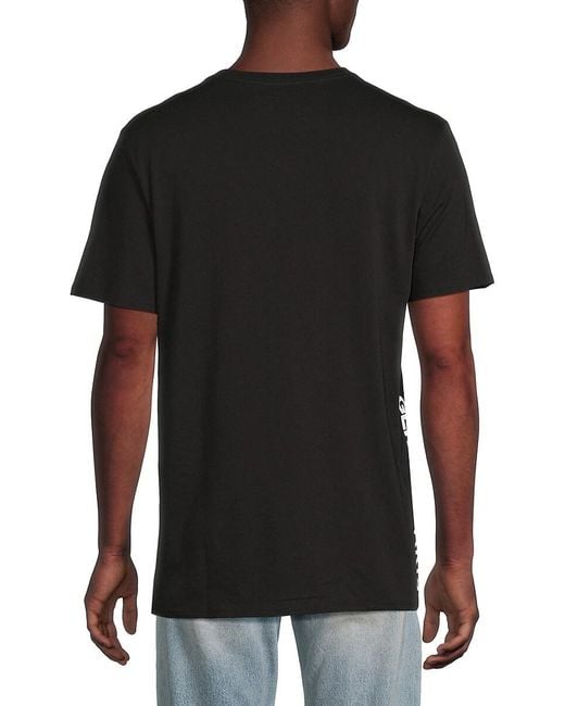 Karl Lagerfeld Black Logo Crewneck T-Shirt for men