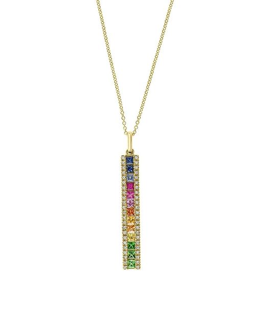Effy 14k Yellow Gold Multi Stone Bar 
