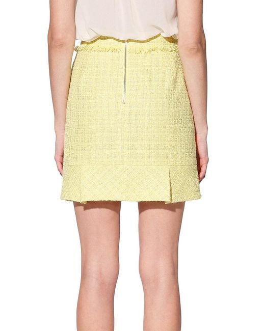 Walter Baker Natural Bree Textured A-Line Miniskirt