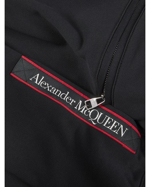 Alexander McQueen Black Logo Tape Cotton Joggers for men