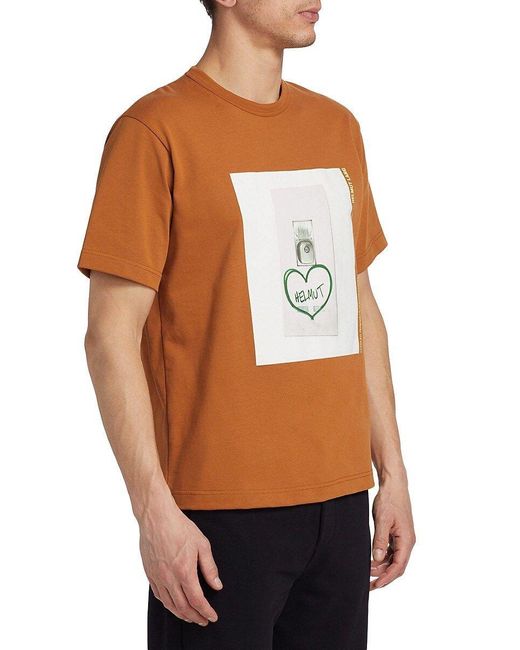 Helmut Lang Photo Oversized T Shirt in Brown for Men Lyst