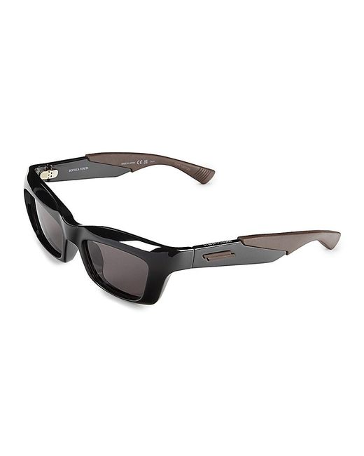 Bottega Veneta Black 51mm Rectangle Sunglasses