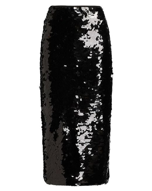 Toccin Black Leilani Sequined Midi-Skirt