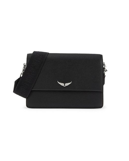 Zadig & Voltaire Black Lolita Wings Leather Crossbody Bag
