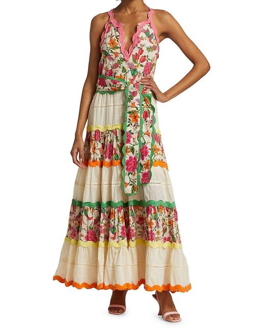 FARM Rio Toucan's Garden Sleeveless Maxi Dress in Natural | Lyst Australia