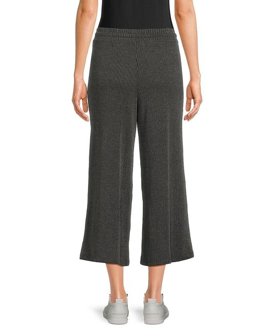 Bobeau Black Ember Drawstring Cropped Pants