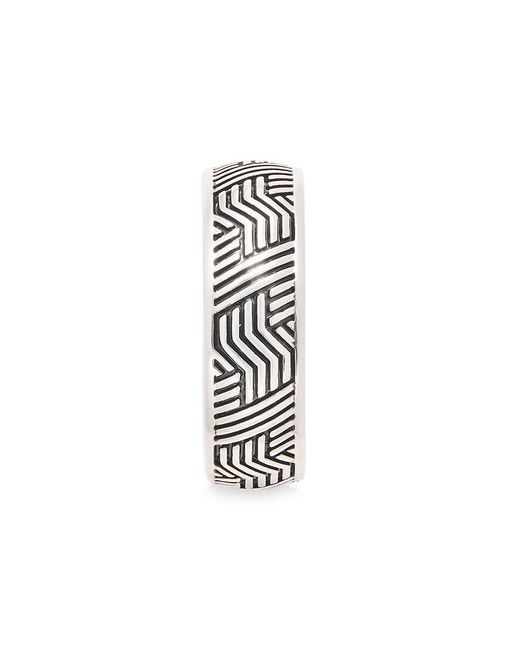 Effy White Engraved Band Ring for men