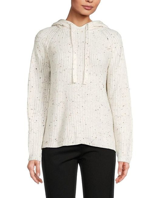 Calvin Klein White Fleck Raglan Sleeve Hoodie