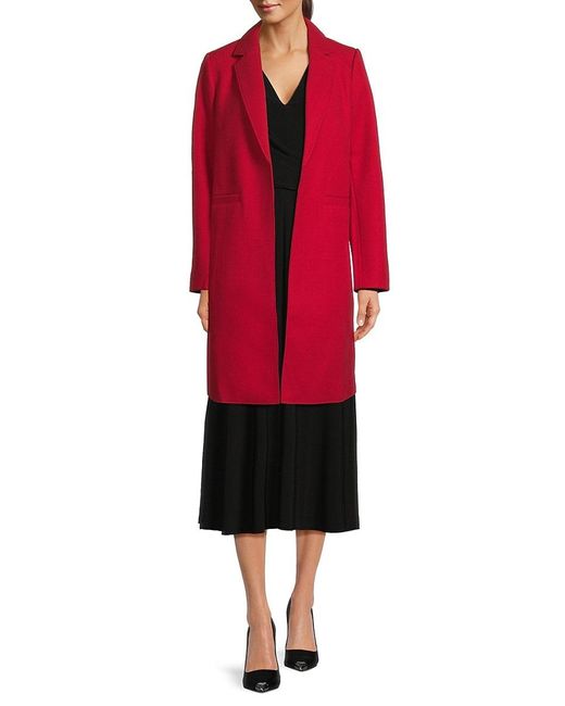 Tommy Hilfiger Natural Notch Lapel Fleece Coat