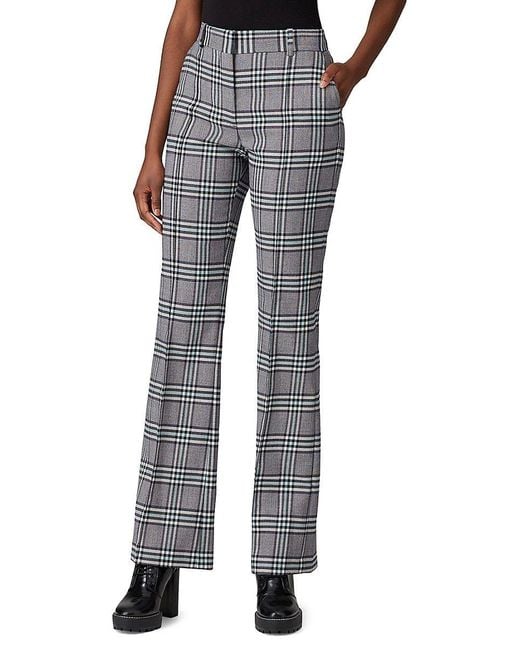 See By Chlo Plaid Flare Pants in Blue Lyst