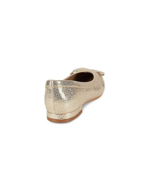 Saks Fifth Avenue Black Kaia Metallic Ballet Flats