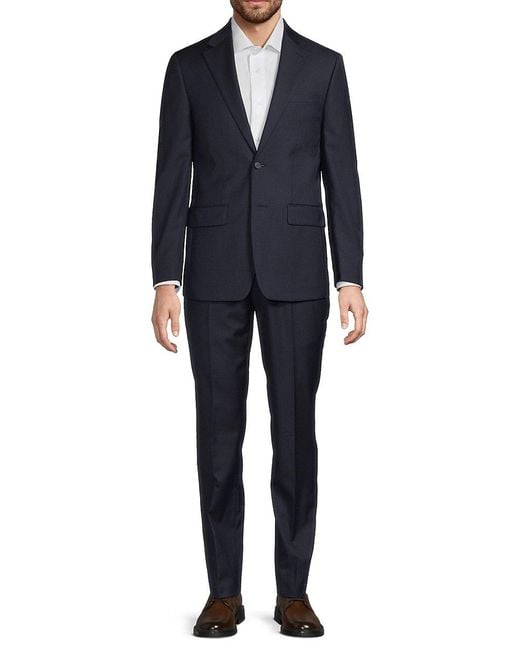 Calvin Klein Blue Slim Fit Wool Blend Suit for men