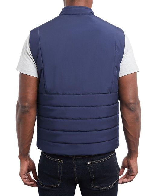 Michael Kors Quilted Zip Up Vest in Blue for Men | Lyst