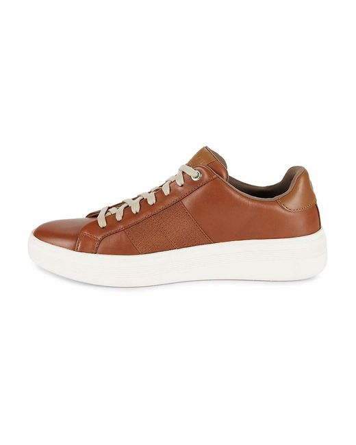 Cole Haan Brown Grand Crosscourt Leather Low Top Sneakers for men