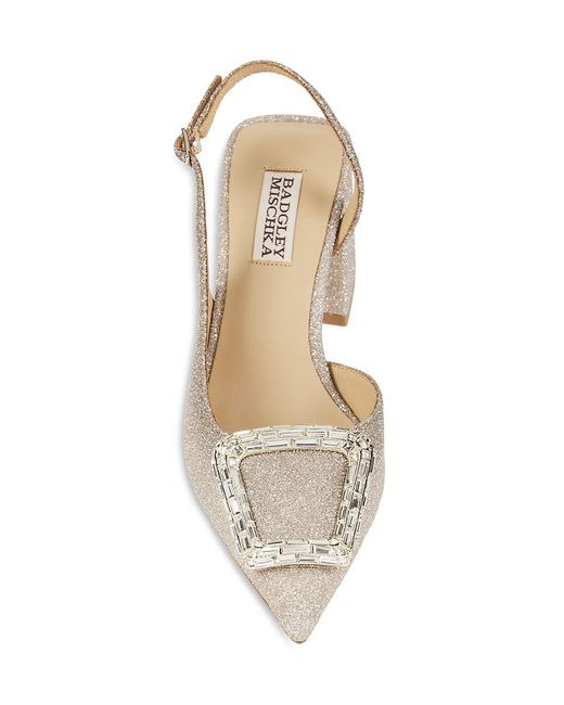 Badgley Mischka Metallic Adaline 75Mm Glitter Pumps