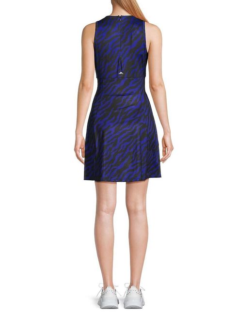 J.Lindeberg Blue J. Lindeberg Cora Print Active Minidress With Built-In Shorts