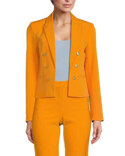 Nanette Lepore Orange Open Front Blazer