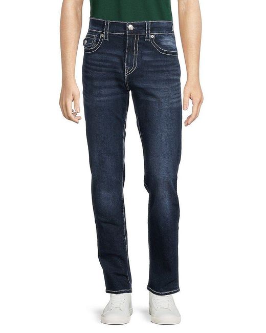 True Religion Rocco Relaxed Skinny Whiskered Jeans in Blue for Men | Lyst