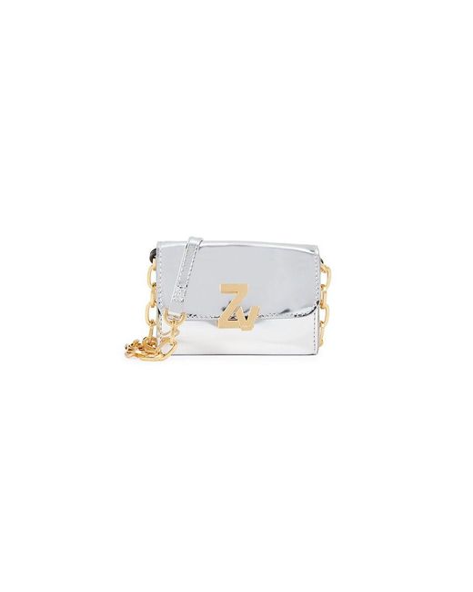 Zadig & Voltaire Unchained Patent Leather Mini Crossbody Bag in White Lyst
