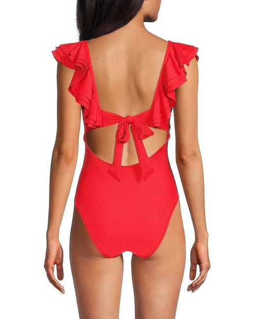 Hutch Red Cala Cutout One Piece Swimsuit