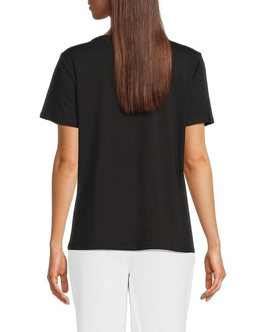 Karl Lagerfeld Black Paris Whimsy Embellished T-Shirt
